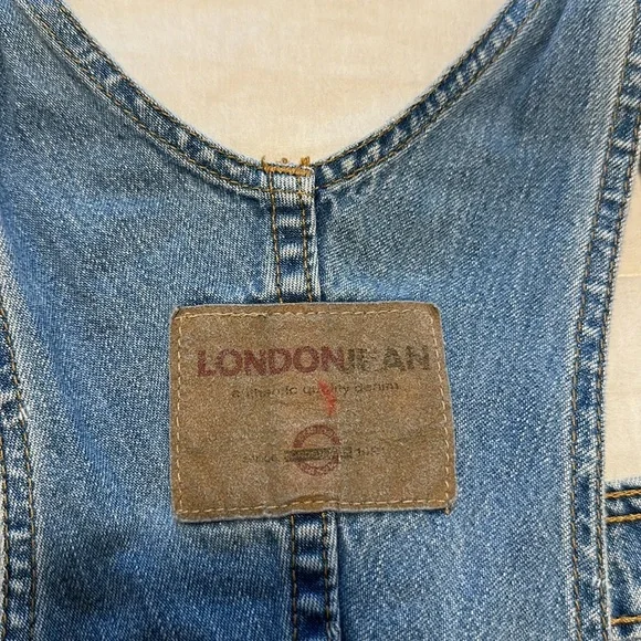 NWOT LondonJean 90s Vintage Medium Wash Overalls Size M - Picture 5 of 13